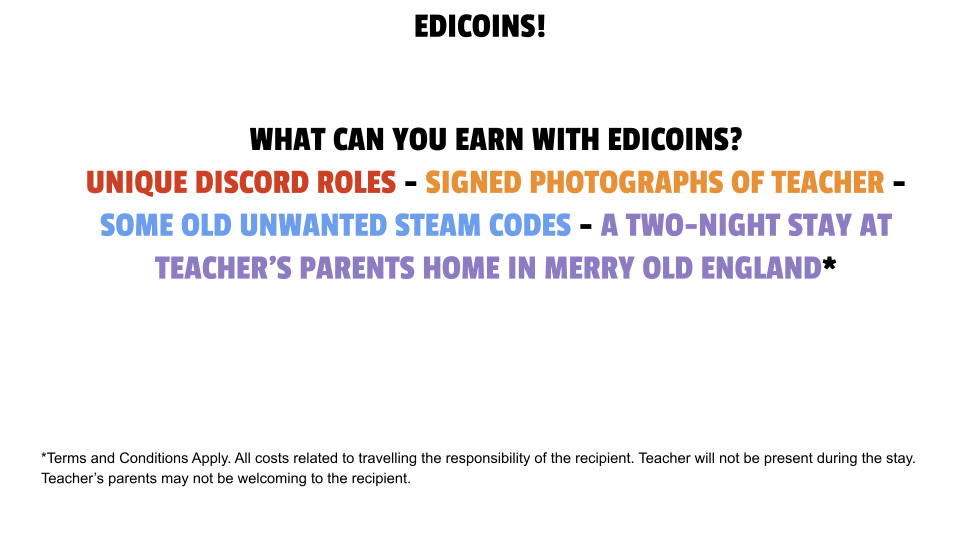 Edicoins the Rewards Slide